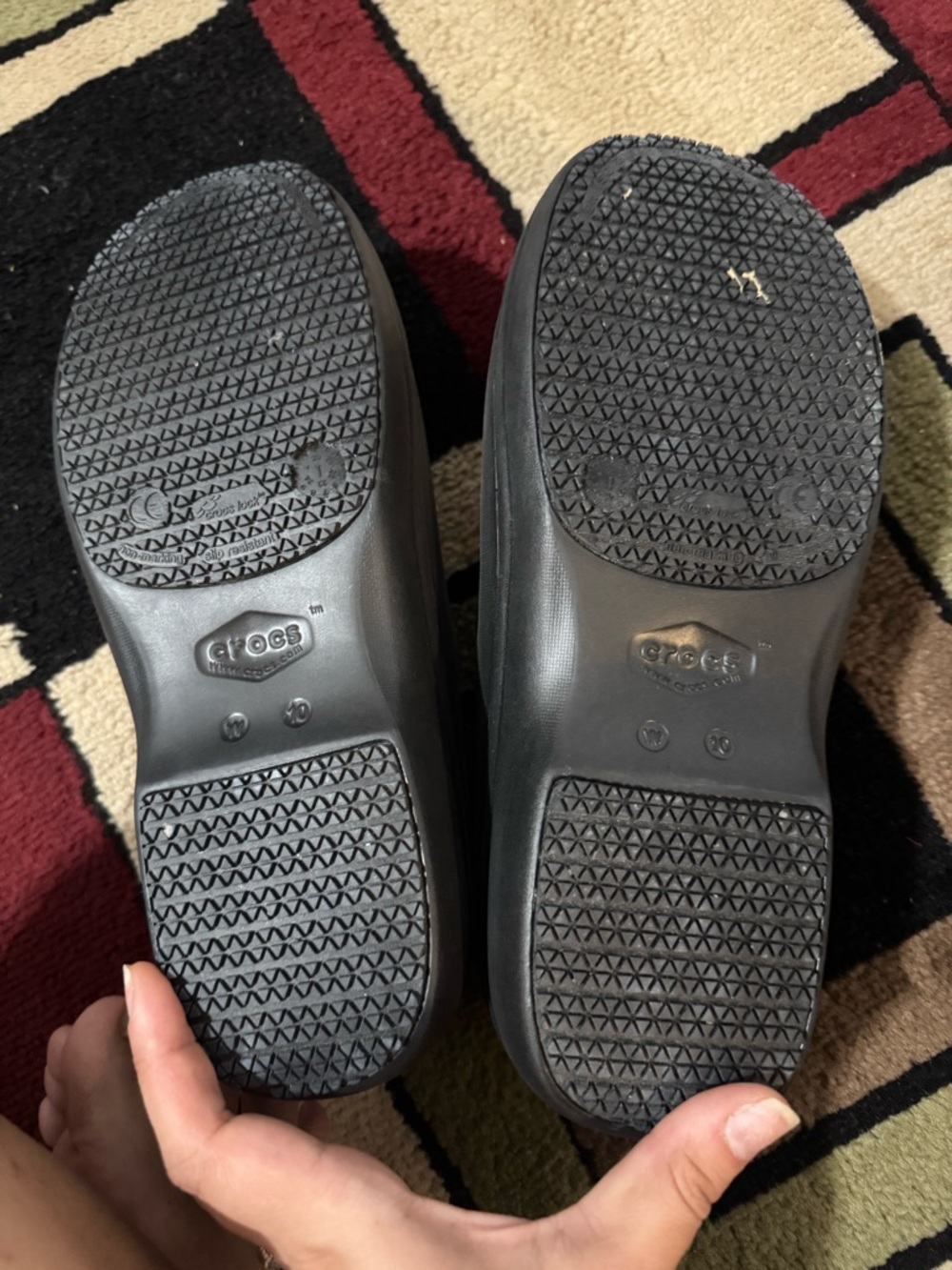 CROCS Black Bistro Slip-On Work Clogs - Picture 3 of 4